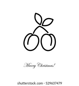 Web line icon. Plum