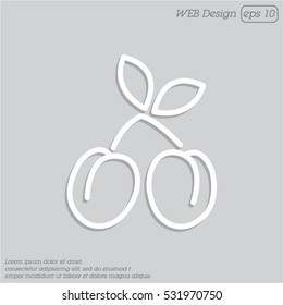 Web line icon. Plum