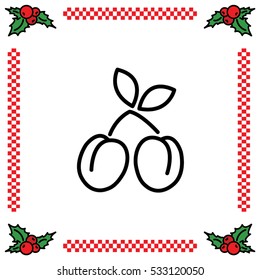 Web line icon. Plum