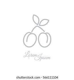 Web line icon. Plum