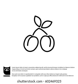 Web line icon. Plum