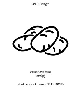 Web line icon. Potatoes