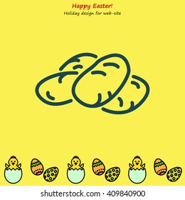 Web line icon. Potatoes