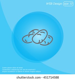Web line icon. Potatoes
