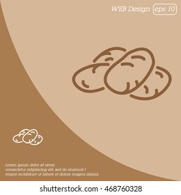 Web line icon. Potatoes