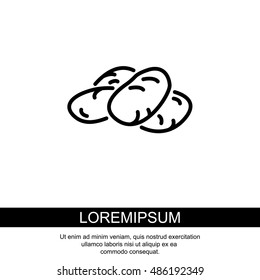 Web line icon. Potatoes