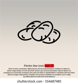 Web line icon. Potatoes