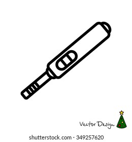 Web line icon. Pregnancy test.