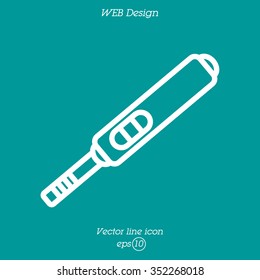 Web line icon. Pregnancy test.
