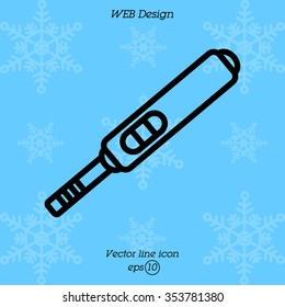 Web line icon. Pregnancy test.