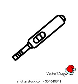 Web line icon. Pregnancy test.