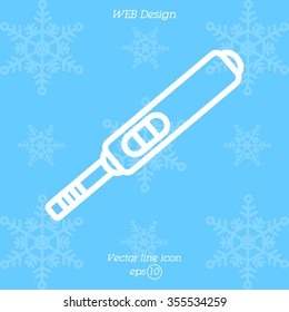 Web line icon. Pregnancy test.