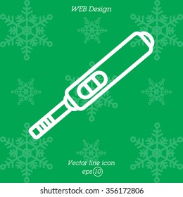 Web line icon. Pregnancy test.