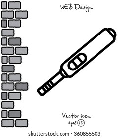 Web line icon. Pregnancy test.