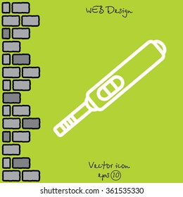 Web line icon. Pregnancy test.