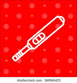 Web line icon. Pregnancy test.