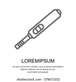 Web line icon. Pregnancy test.