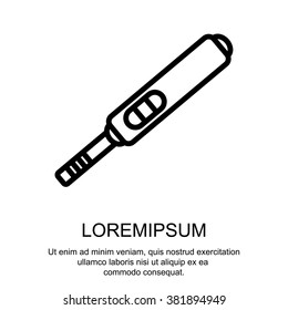 Web line icon. Pregnancy test.