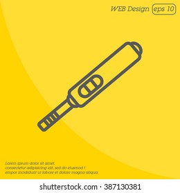Web line icon. Pregnancy test.