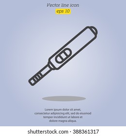 Web line icon. Pregnancy test.