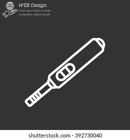 Web line icon. Pregnancy test.