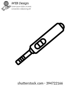 Web line icon. Pregnancy test.