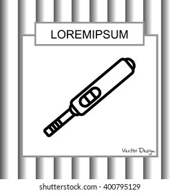 Web line icon. Pregnancy test.