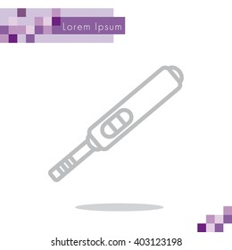 Web line icon. Pregnancy test.