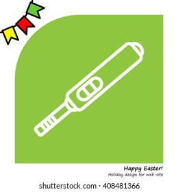 Web line icon. Pregnancy test.