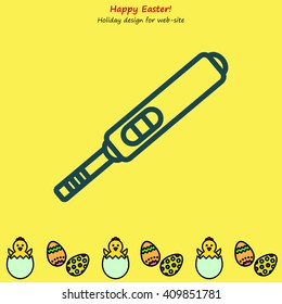 Web line icon. Pregnancy test.