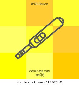 Web line icon. Pregnancy test.