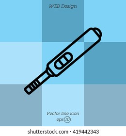 Web line icon. Pregnancy test.