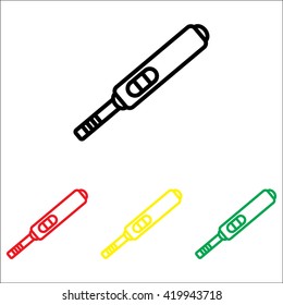 Web line icon. Pregnancy test.