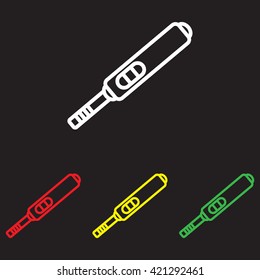 Web line icon. Pregnancy test.