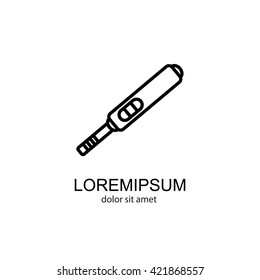 Web line icon. Pregnancy test.
