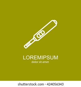 Web line icon. Pregnancy test.