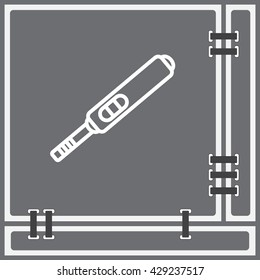 Web line icon. Pregnancy test.