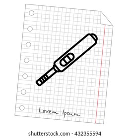 Web line icon. Pregnancy test.