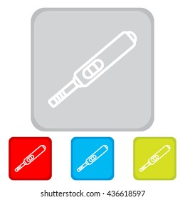 Web line icon. Pregnancy test.
