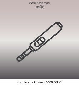 Web line icon. Pregnancy test.