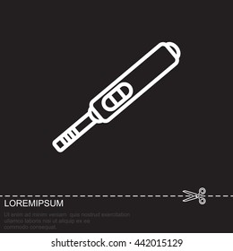 Web line icon. Pregnancy test.
