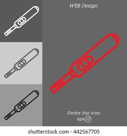 Web line icon. Pregnancy test.