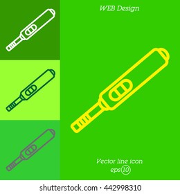 Web line icon. Pregnancy test.