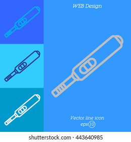 Web line icon. Pregnancy test.