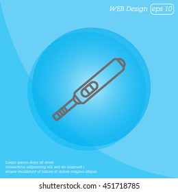 Web line icon. Pregnancy test.