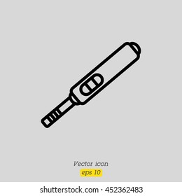 Web line icon. Pregnancy test.