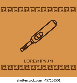 Web line icon. Pregnancy test.