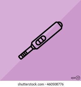 Web line icon. Pregnancy test.