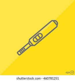 Web line icon. Pregnancy test.