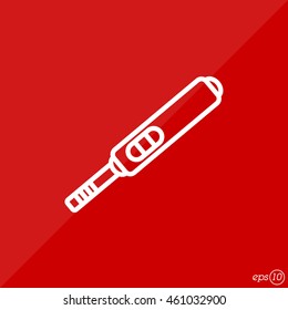 Web line icon. Pregnancy test.